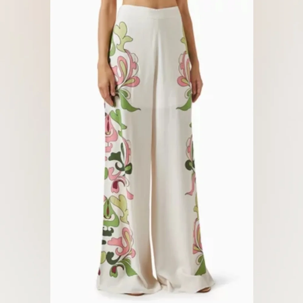 Adriana Degreas Wide-leg Pants NWT Sz 6 8 - Picture 4 of 7